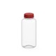 Trinkflasche Refresh klar-transparent 0,7 l - transparent/rot